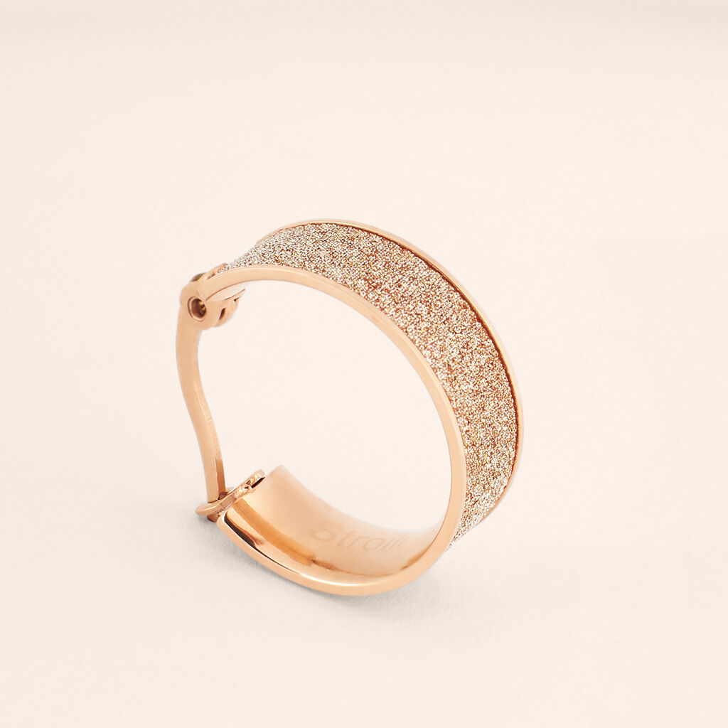 Orecchini A Cerchio Lady Shine Acciaio Rosa - Orecchini a Cerchio Donna | Stroili