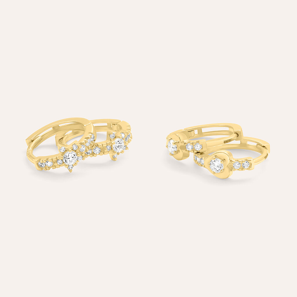 Orecchini A Cerchio Claire Oro Giallo Cubic Zirconia - Orecchini a Cerchio Donna | Stroili