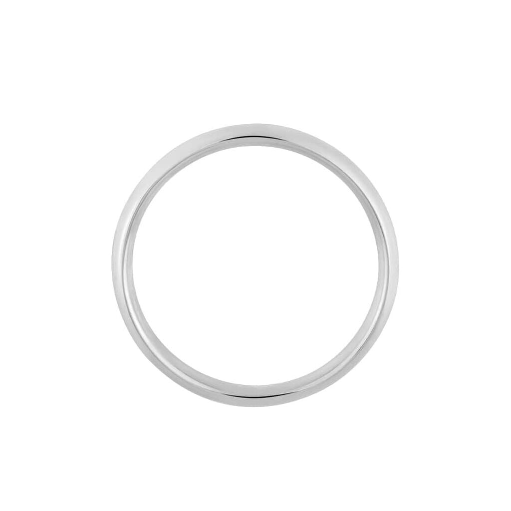 Fede Comoda Leggera 3.5 mm Oro Bianco - Anelli con Incisione Unisex | Stroili