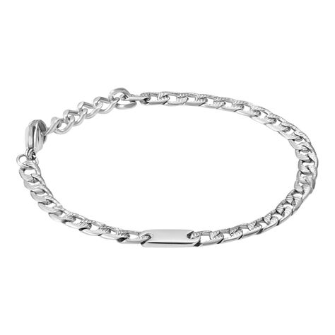 Bracciale Con Targhetta Man Code Acciaio - Bracciali Uomo | Stroili