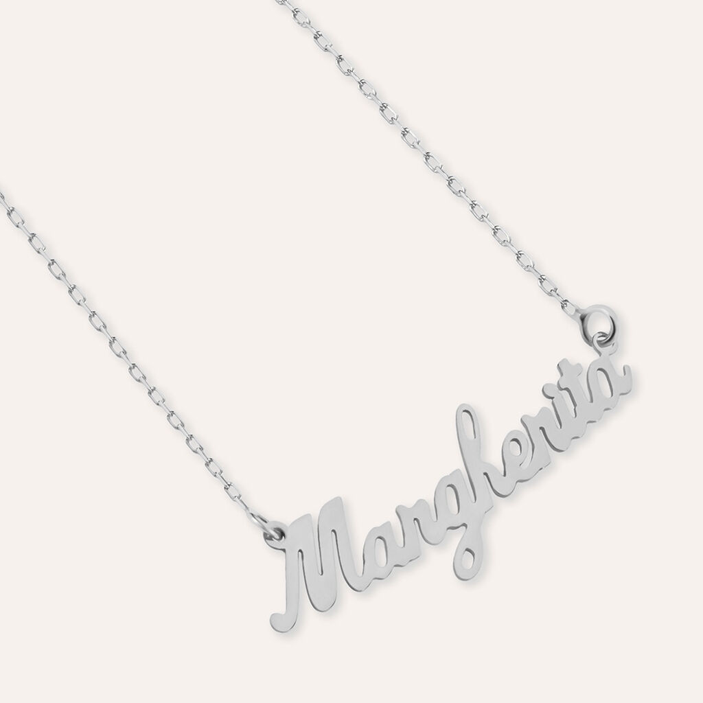 Collana Margherita Gold Names Oro Bianco