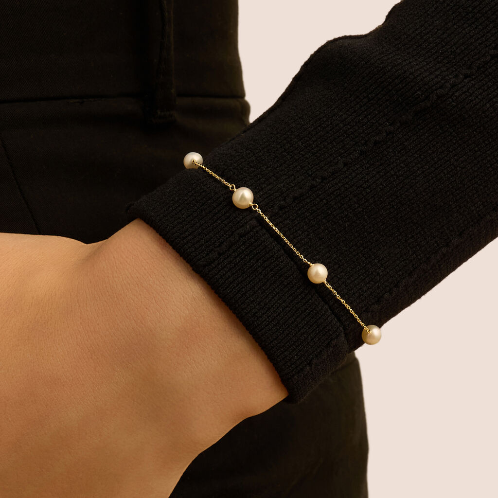 Bracciale Gabrielle Oro Giallo Perla D'Acqua Dolce