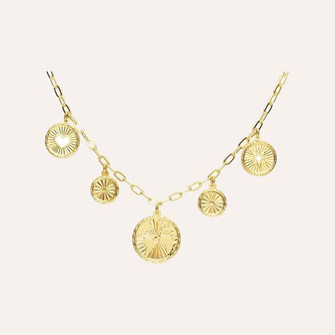 Girocollo rosa dei venti. mondo e cuore in bronzo dorato - Collane Donna | Stroili