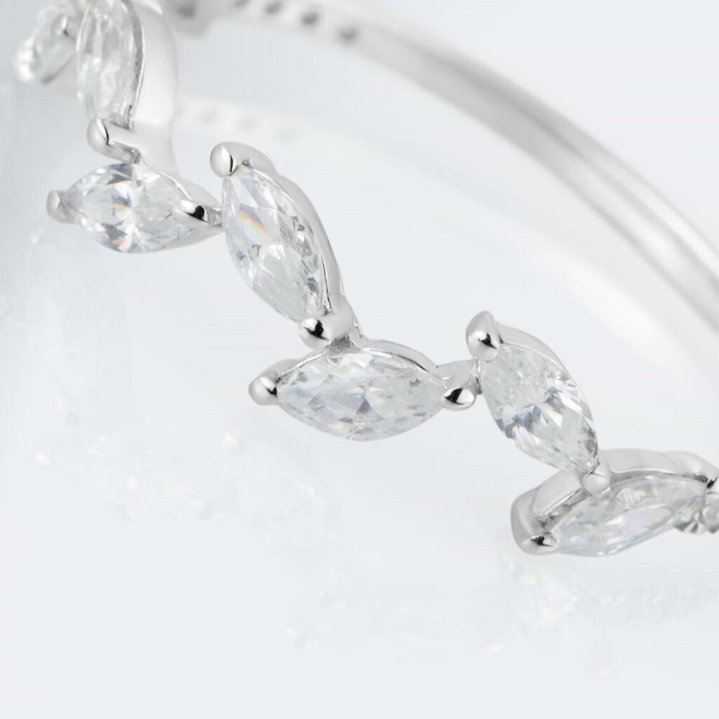 Anello Fantasia Claire Oro Bianco Cubic Zirconia - Anelli con Pietre Donna | Stroili