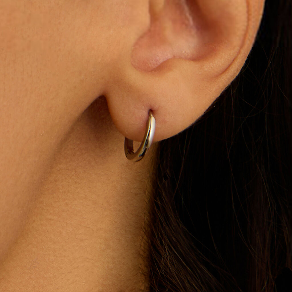 Orecchini A Cerchio Moonlight Acciaio