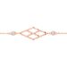 Bracciale in ottone rosato con passante rombo e brillanti - Bracciali Donna | Stroili
