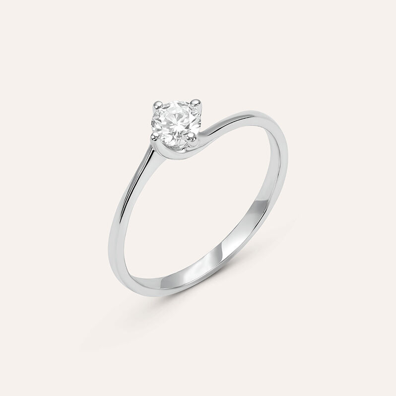 Anello Solitario Valentino Firmamenti Oro Bianco Diamante - Gioielli Donna | Stroili