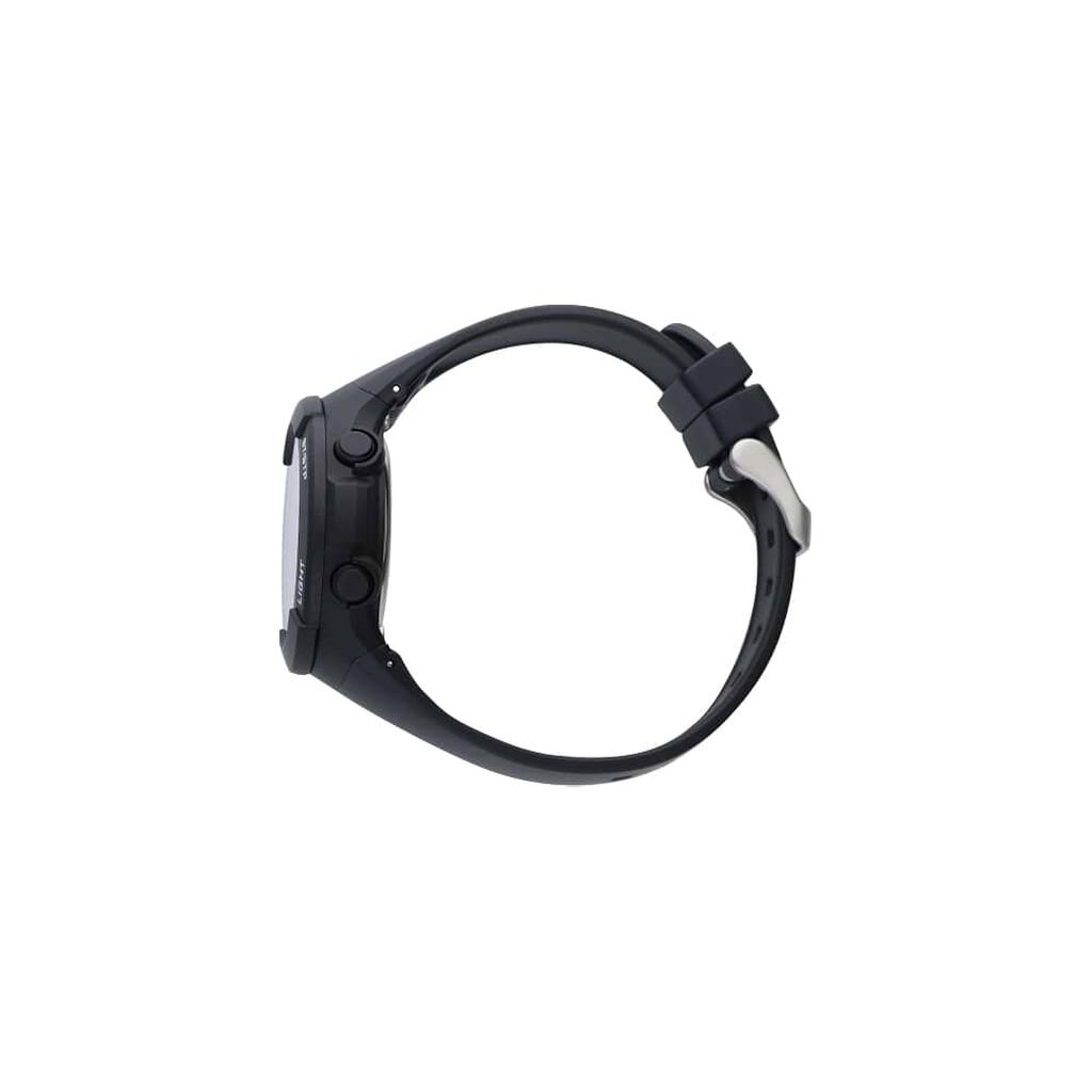 Baltimora Cronografo digitale in silicone nero e acciaio