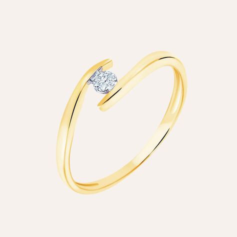 Anello Solitario Sophia Oro Giallo Diamante - Anelli con Pietre Donna | Stroili