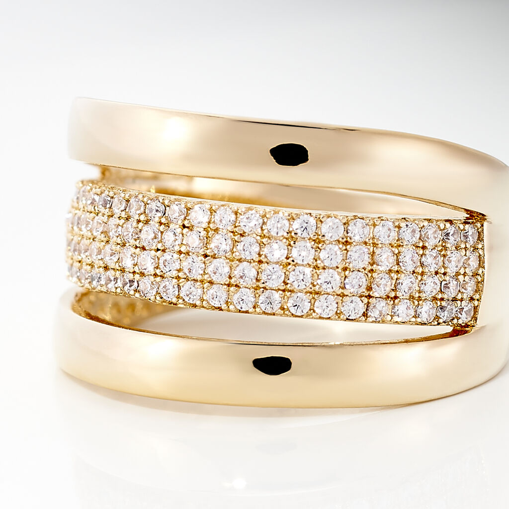 Anello Golden Dream Placcato Oro Giallo Cubic Zirconia