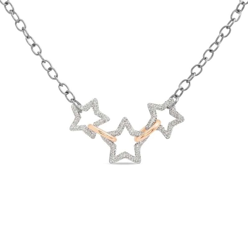 Collana Aura Acciaio Bicolore Bianco / Rosa Cristallo - Collane Donna | Stroili