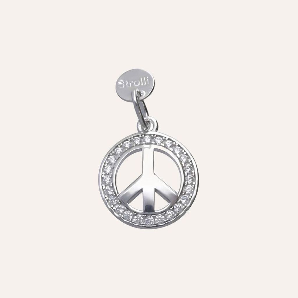 Pendente Love Beats Argento Rodiato Cubic Zirconia