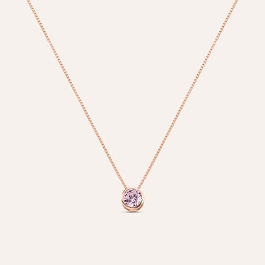 Collana Punto Luce Silver Rainbow Argento Rosa Cubic Zirconia