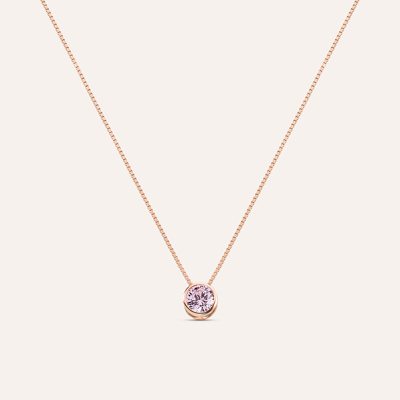 Collana Punto Luce Silver Rainbow Argento Rosa Cubic Zirconia - Collane Punto Luce Donna | Stroili