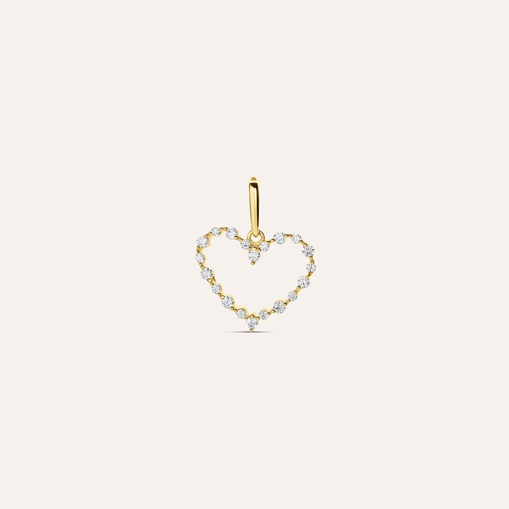 Pendente Po&egrave;me Oro Giallo Cubic Zirconia