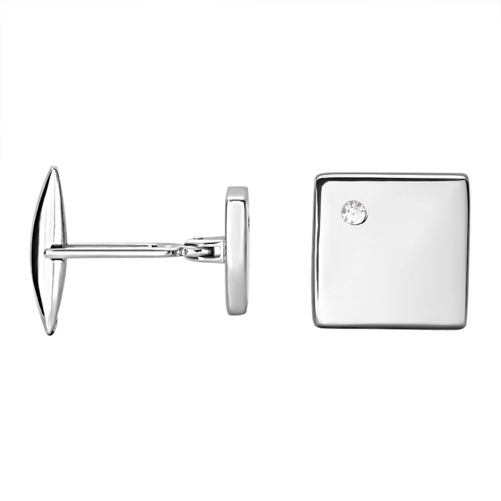 Gemelli Gentleman Argento Rodiato Cubic Zirconia - Gioielli Uomo | Stroili