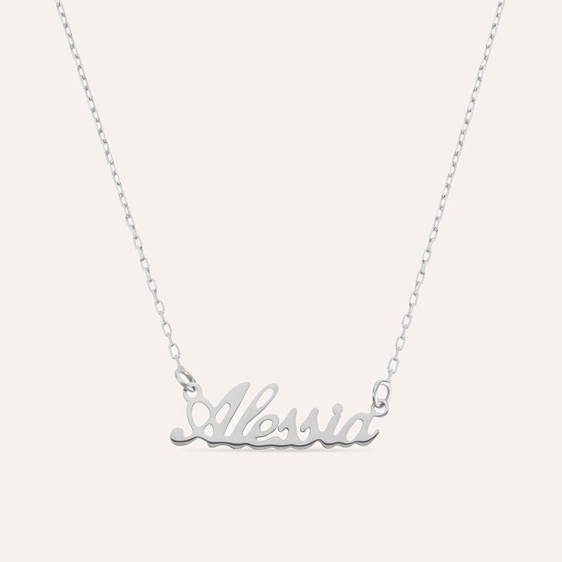 Collana Alessia Gold Names Oro Bianco - Collane Unisex | Stroili