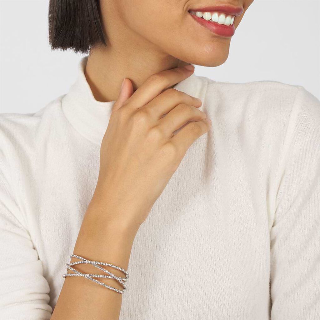 Bangle Romantic Shine Metallo Cristallo