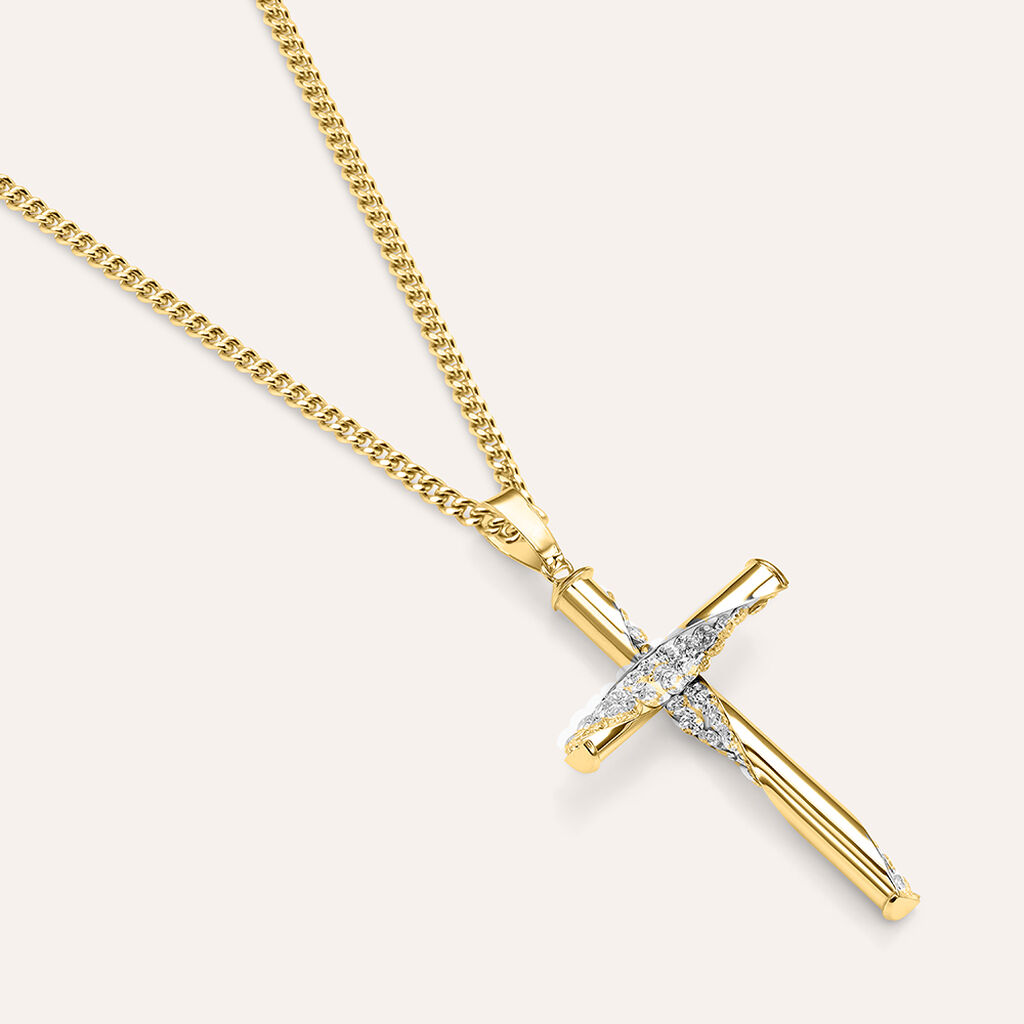 Pendente Crystal Gold Oro Giallo Cristallo