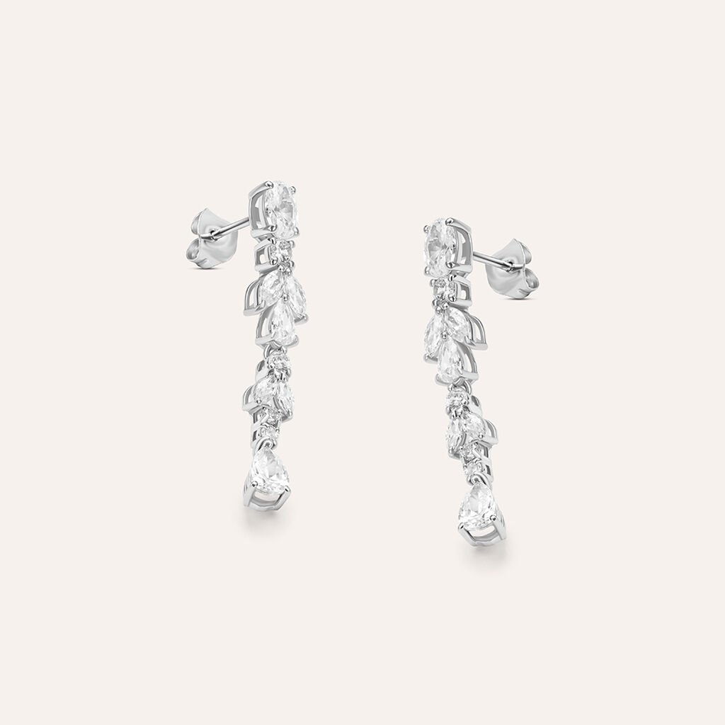 Orecchini Pendenti Silver Elegance Argento Rodiato Cubic Zirconia - Orecchini Pendenti Donna | Stroili