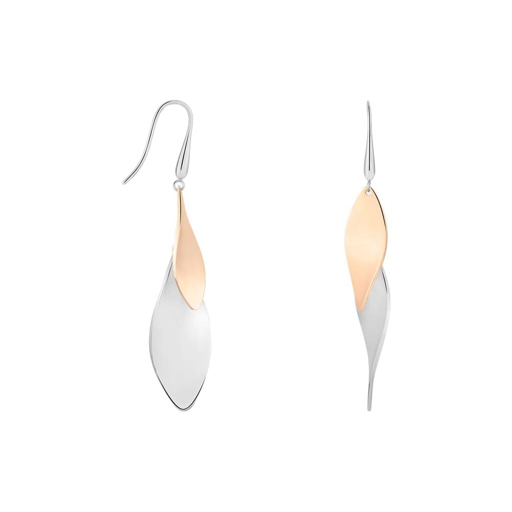 Orecchini Pendenti Lady Code Acciaio Bicolore Bianco / Rosa - Orecchini Pendenti Donna | Stroili