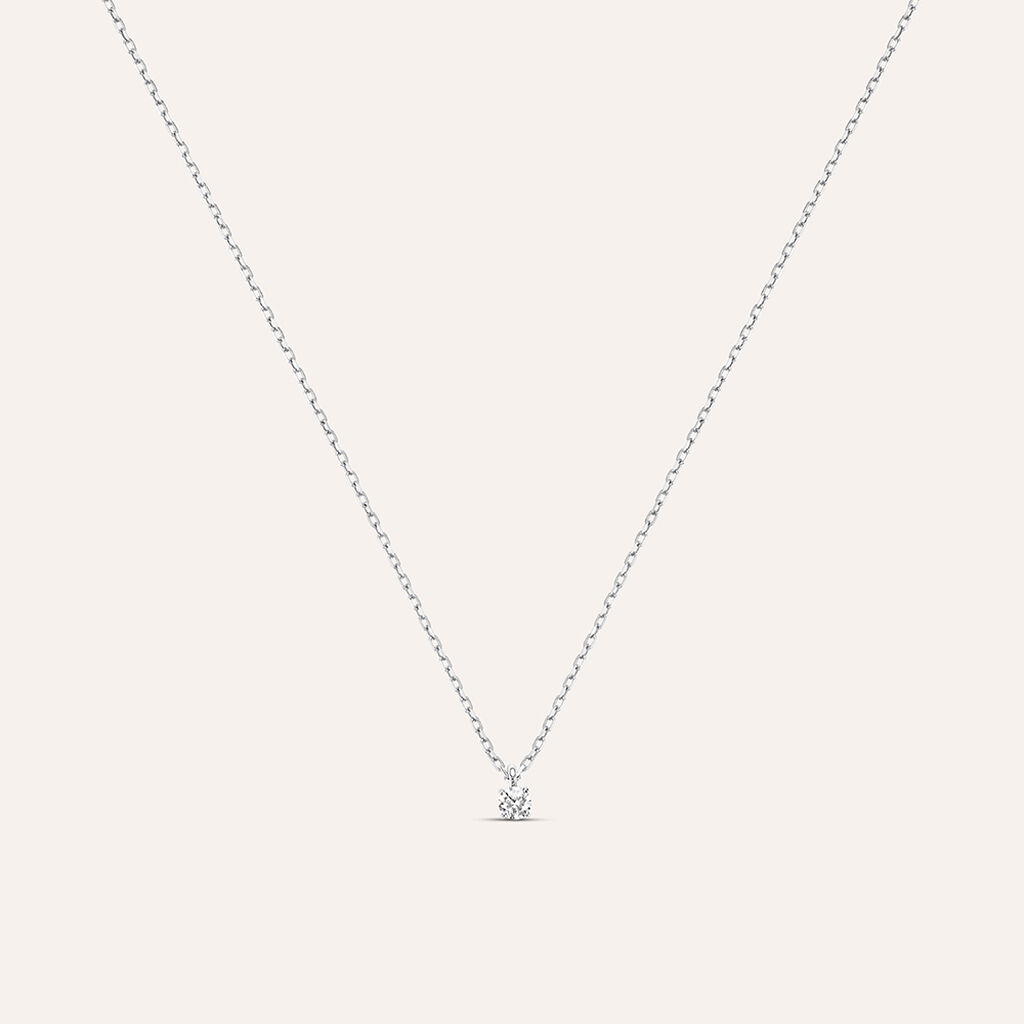 Collana Punto Luce Grace Oro Bianco Diamante