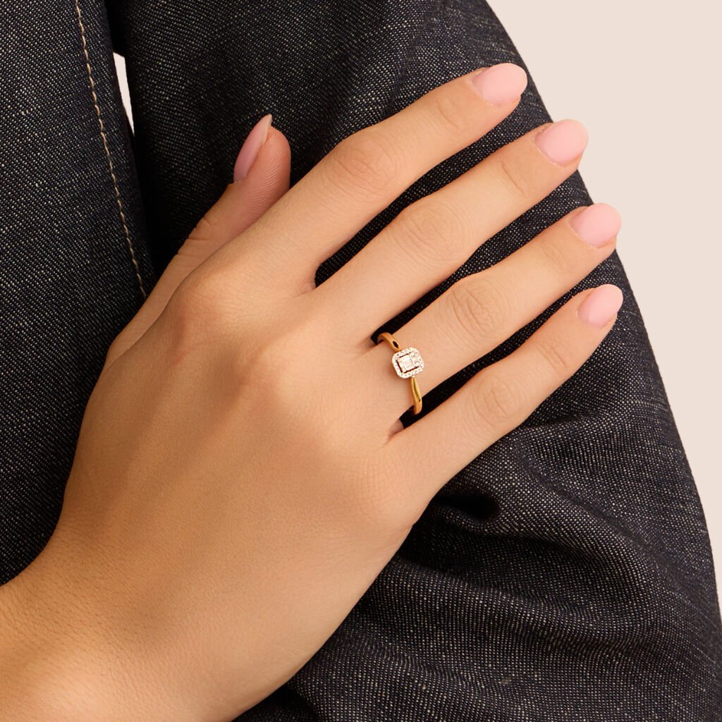 Anello Solitario Sophia Oro Giallo Diamante