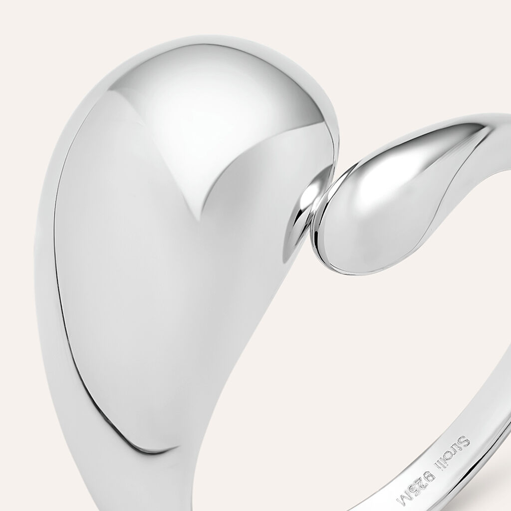 Anello Contrarie Silver Collection Argento Rodiato - Anelli Donna | Stroili