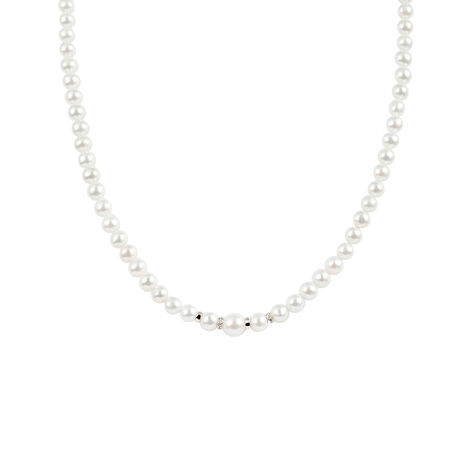 Collana Gabrielle Precious Oro Bianco Perla D'Acqua Dolce Diamante - Collane Donna | Stroili
