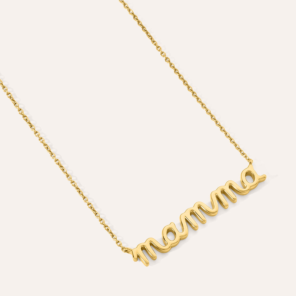 Collana Mamma Silver Collection Argento Dorato