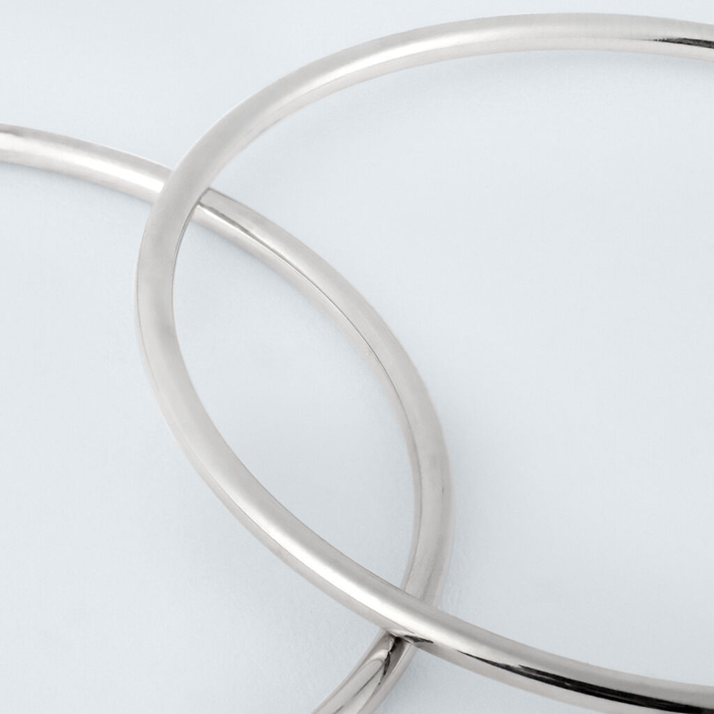 Orecchini A Cerchio Toujours Oro Bianco - Orecchini a Cerchio Donna | Stroili