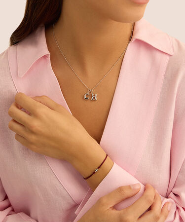 Pendente Love Beats Argento Rodiato