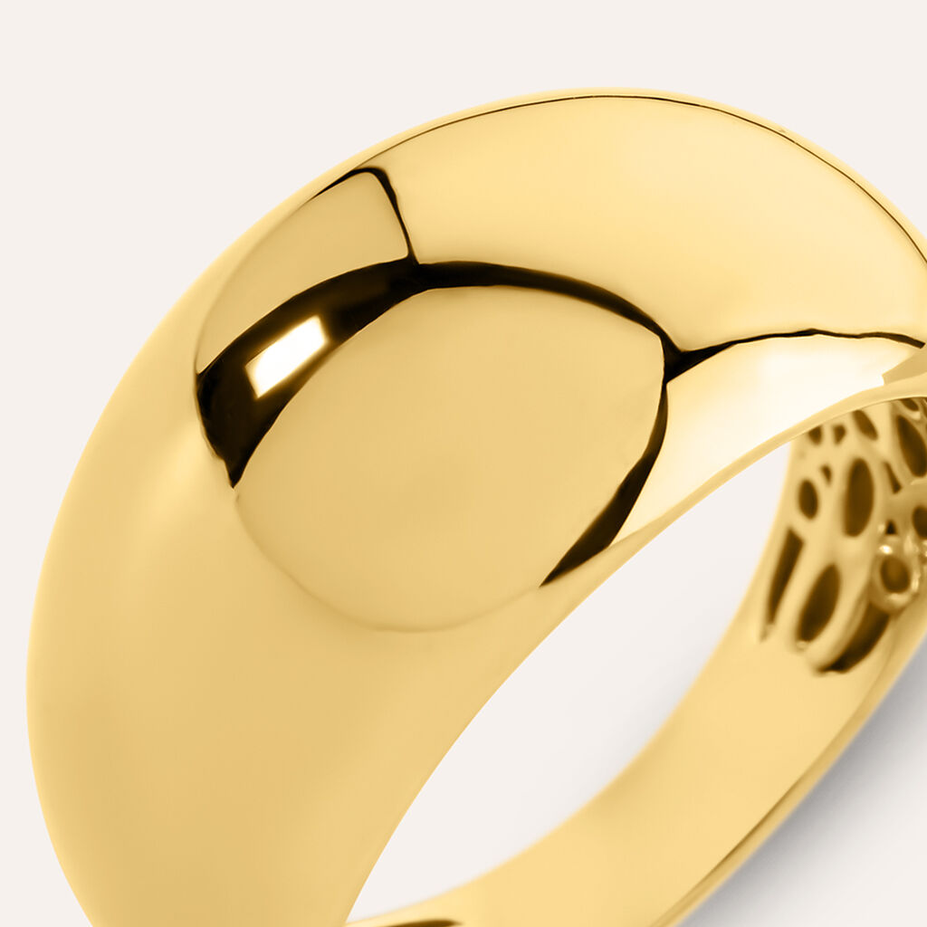 Anello Fascia Desideria Argento Nobile Dorato