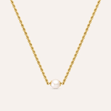Collana Gabrielle Oro Giallo Perla D'Acqua Dolce