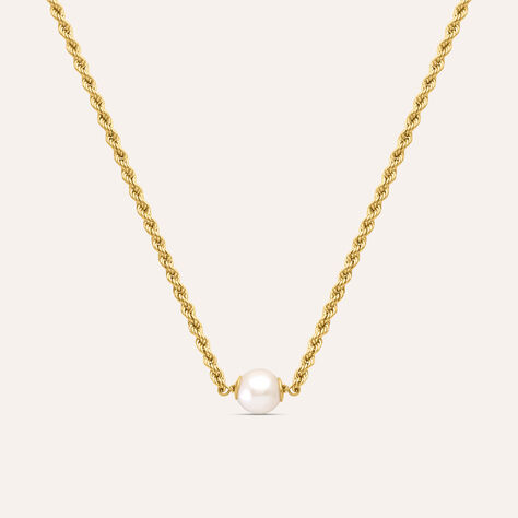 Collana Gabrielle Oro Giallo Perla D'Acqua Dolce - Collane Donna | Stroili