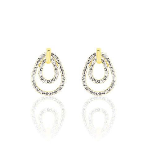 Orecchini pendenti in oro e cristalli - Orecchini a Lobo Donna | Stroili