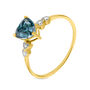 Anello Solitario Amélie Oro Giallo Topazio Cubic Zirconia