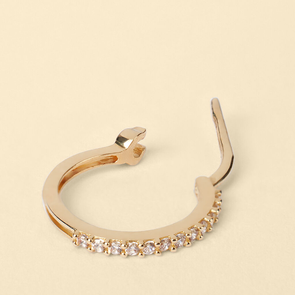 Orecchini A Cerchio Toujours Oro Giallo Cubic Zirconia