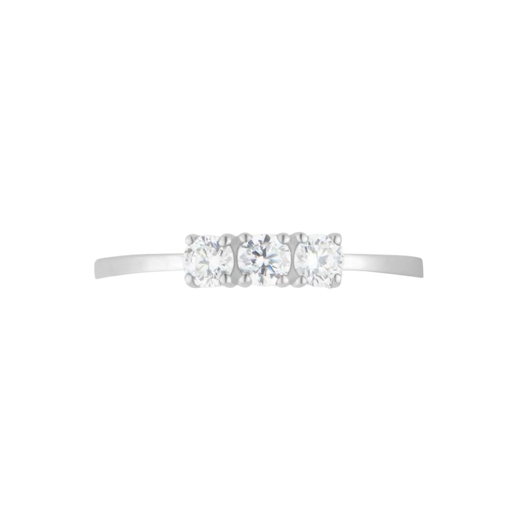 Anello Trilogy Claire Oro Bianco Cubic Zirconia - Anelli con Pietre Donna | Stroili