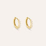 Orecchini A Cerchio Silver Glow Argento Dorato Cubic Zirconia