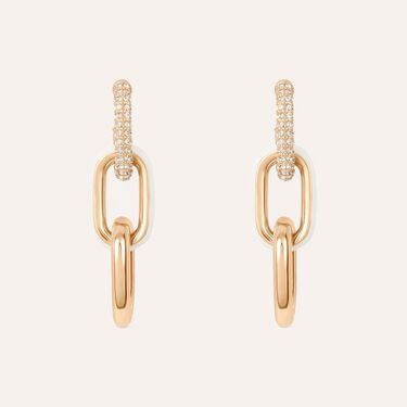 Orecchini Pendenti Lady Sweet Acciaio Rosa Cristallo