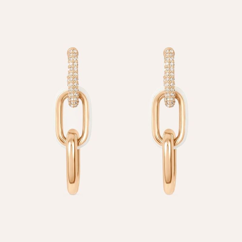 Orecchini Pendenti Lady Sweet Acciaio Rosa Cristallo - Orecchini Pendenti Donna | Stroili