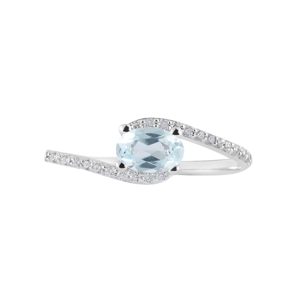 Anello Solitario Amélie Oro Bianco Topazio Cubic Zirconia - Anelli con Pietre Donna | Stroili