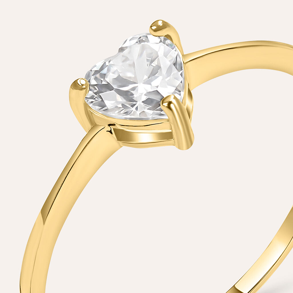 Anello Solitario Claire Oro Giallo Cubic Zirconia - Anelli con Pietre Donna | Stroili