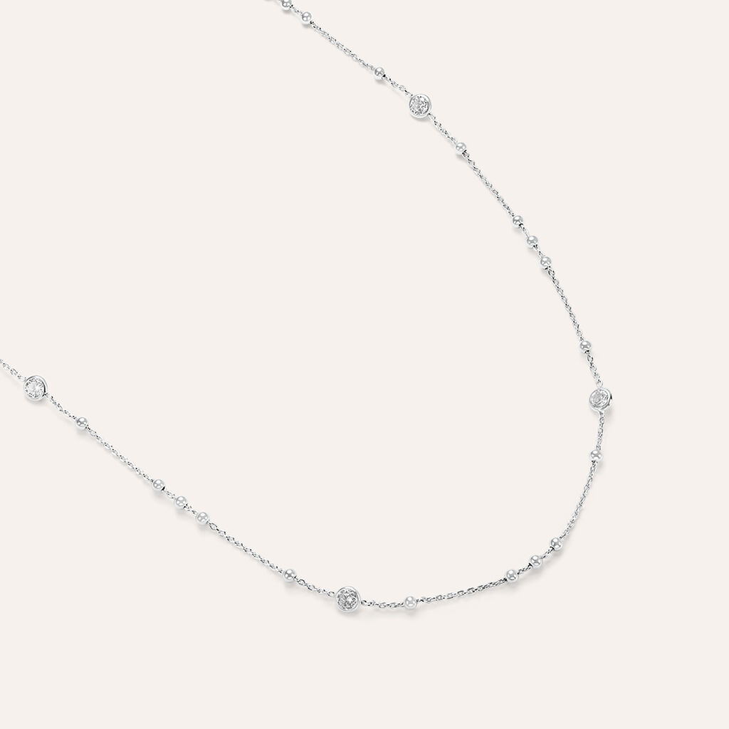 Collana Silver Elegance Argento Rodiato Cubic Zirconia