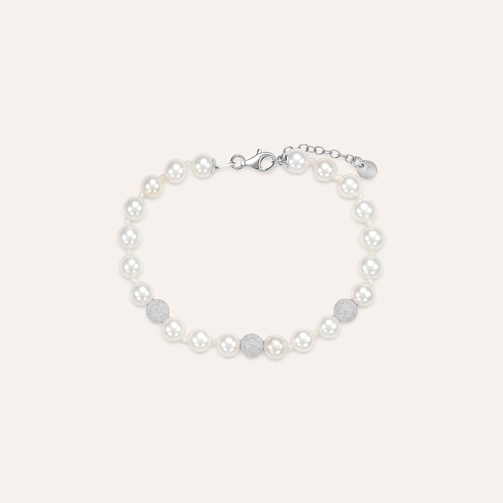 Bracciale Silver Pearls Argento Rodiato Perla sintentica