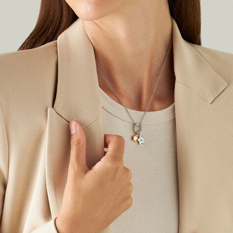 Collana Lady Chic Acciaio Bicolore Bianco / Rosa Cristallo - Collane Donna | Stroili