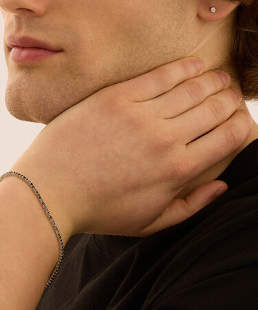 Mono Orecchino Lobo Punto Luce L'homme Or Oro Bianco Cubic Zirconia