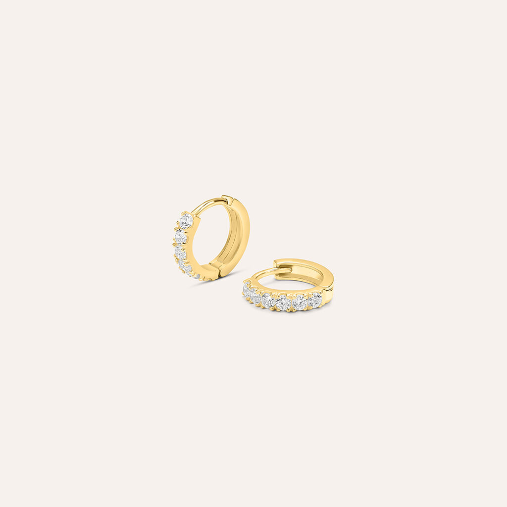 Orecchini A Cerchio Toujours Oro Giallo Cubic Zirconia - Orecchini a Cerchio Donna | Stroili