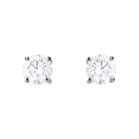 Orecchini Lobo Punto Luce Diamade Oro Bianco Diamante Lab-Grown - Orecchini a Lobo Donna | Stroili